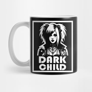Gothic Rebel Fashion: Edgy Dark Child Portrait Mug